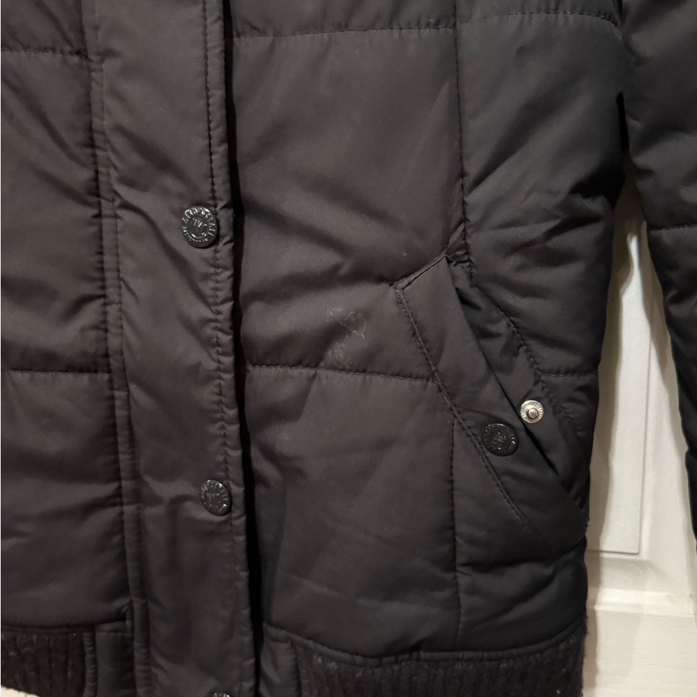 Aeropostale Black Puffer Jacket with Faux Fur Hood for Junior Girls Sz M - Picture 4 of 9